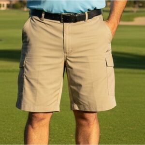 Nike Golf Men's Khaki Dry Fit Flat Front Shorts Size 42